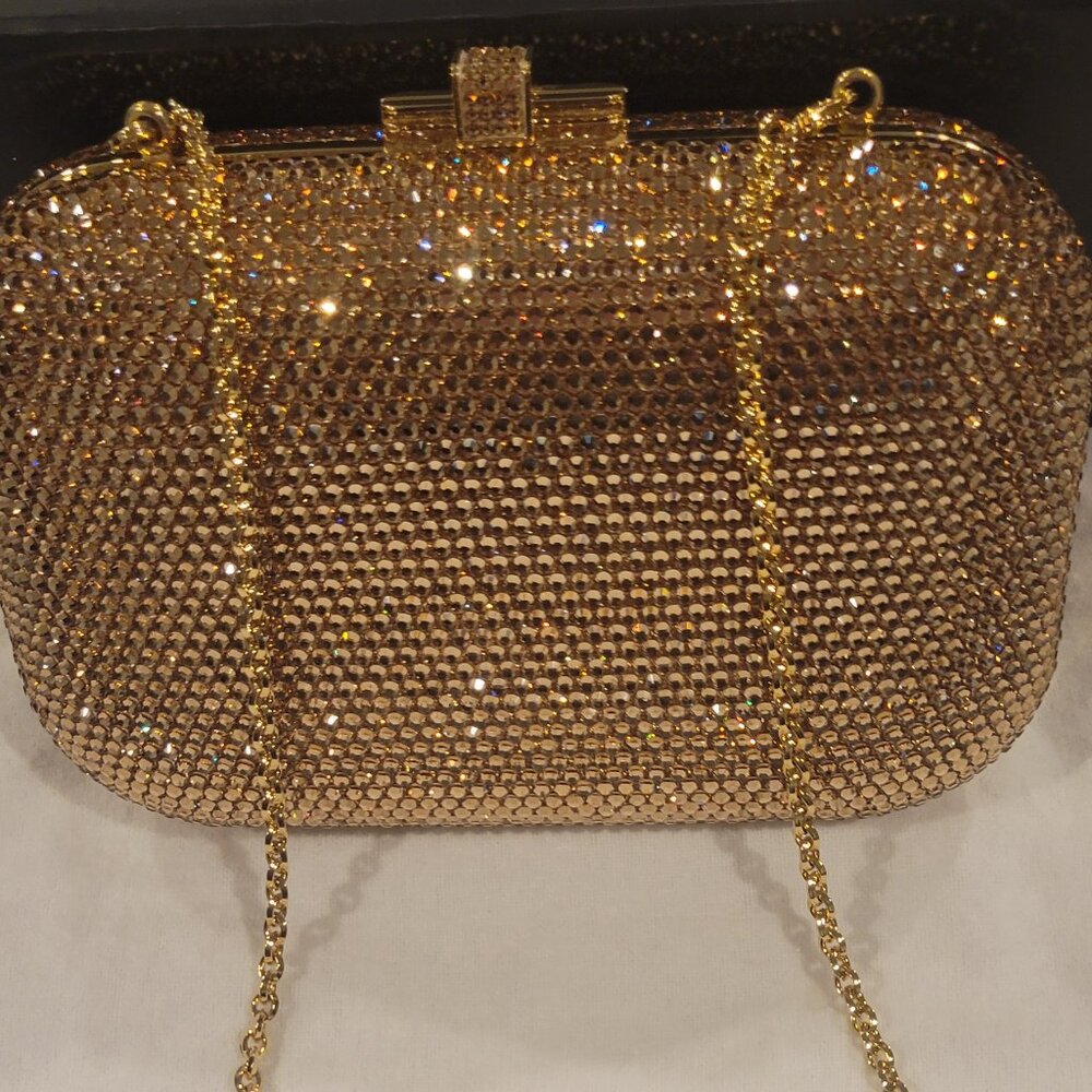 Judith Leiber Slide Lock Crystal Handbag - Picture 4 of 5
